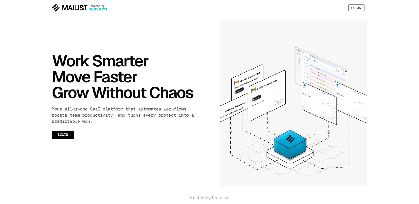 Mailist landing page